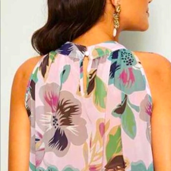 Halter top fashion FLORAL Blouse trending Brand new - Picture 3 of 4